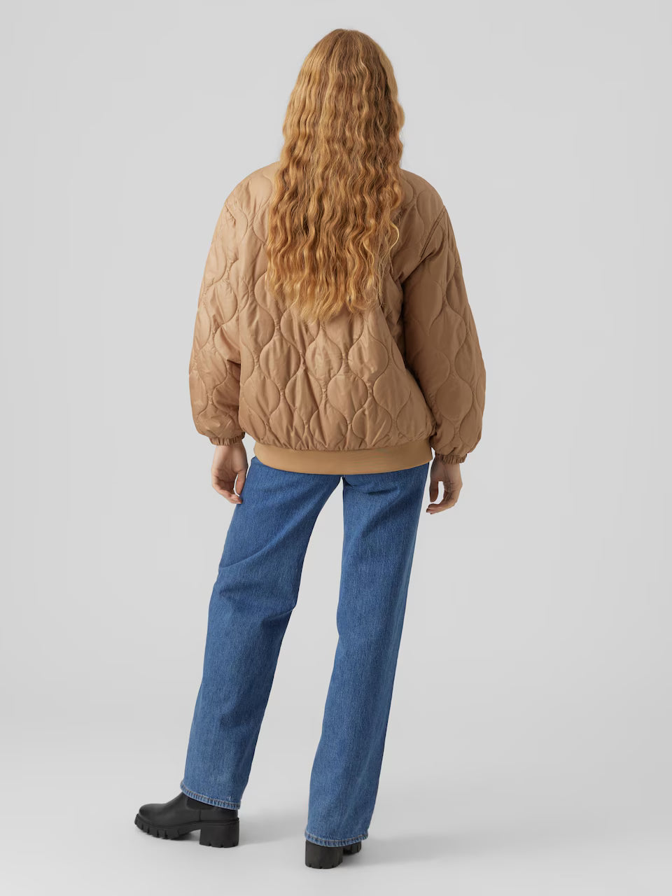 Jachetă de damă maro deschis pentru între sezonuri | VERO MODA